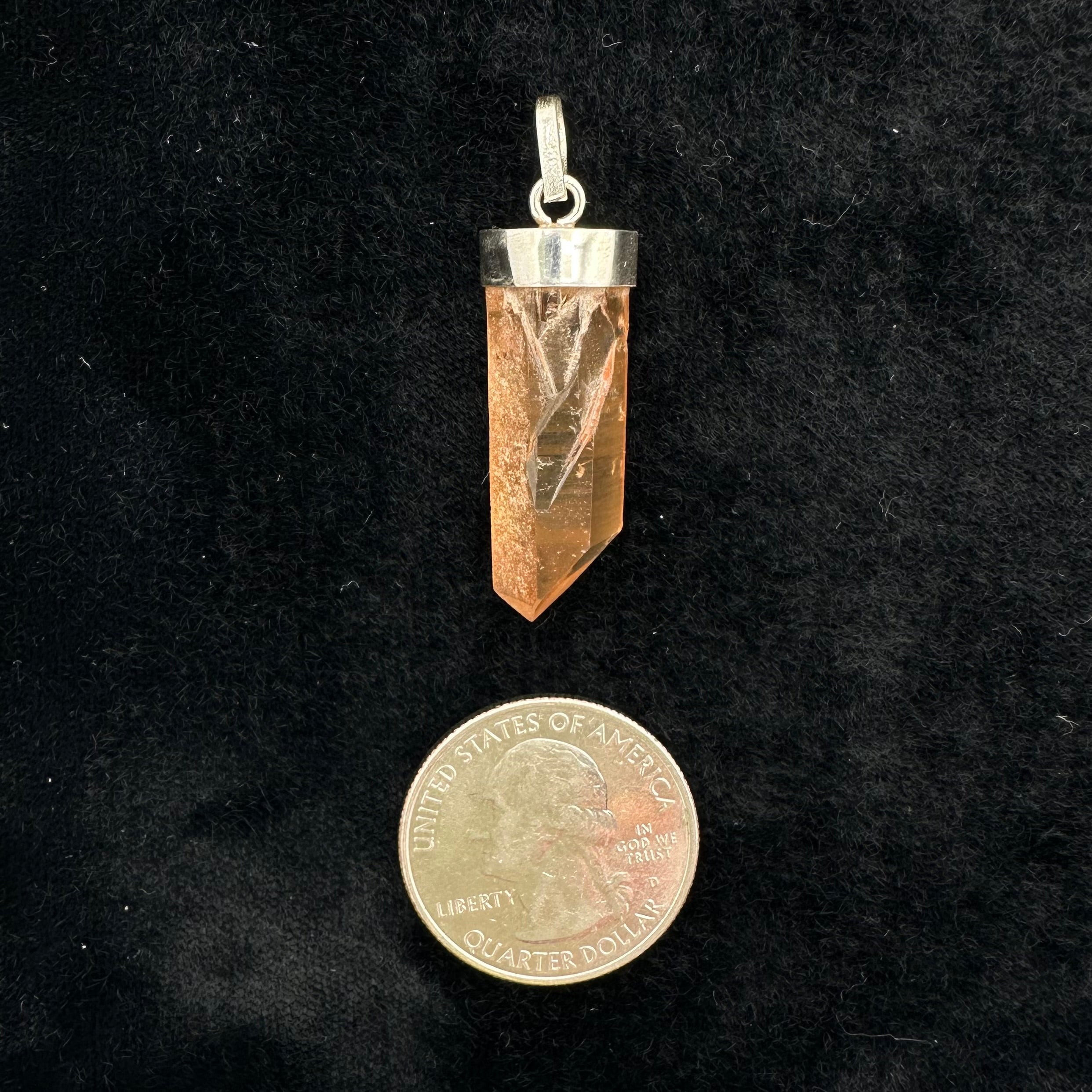 Tangerine Lemurian Quartz Pendant