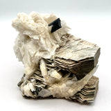 Stunning Mica & Layered Clevelandite Cluster w/ Black Tourmaline