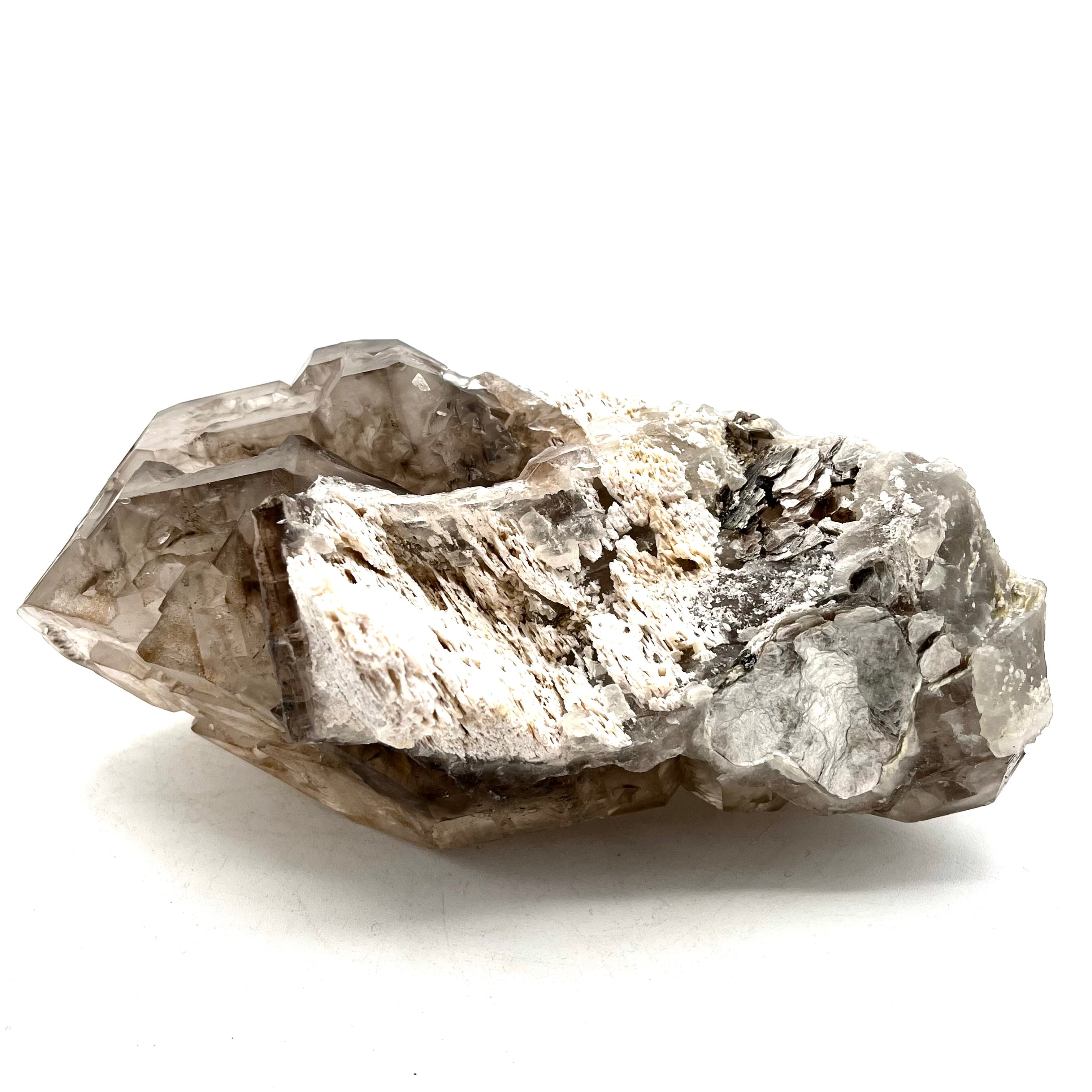 Exquisite Smoky Elestial Quartz w/ Mica & Feldspar