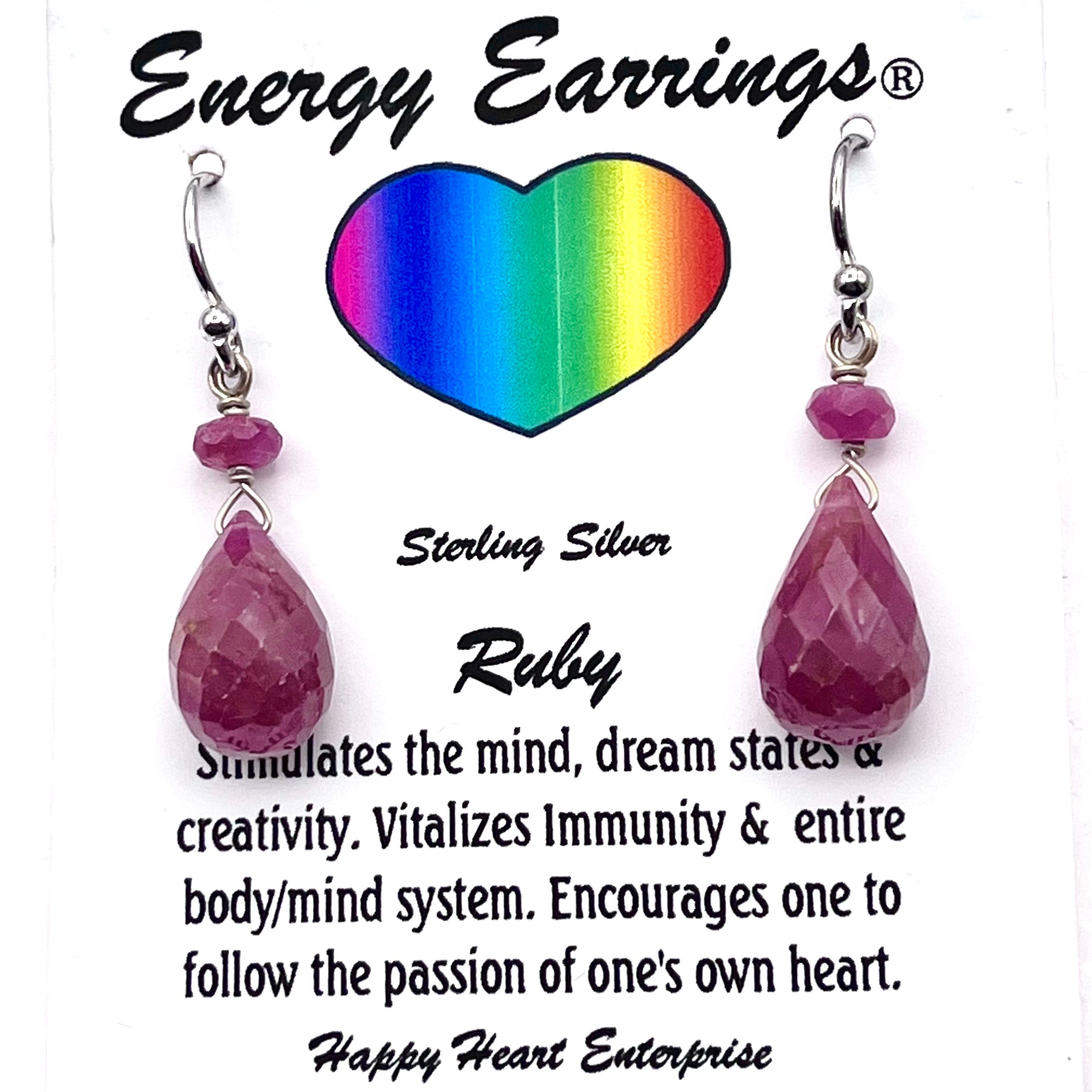 Ruby Energy Earrings