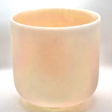 12" C#+10 C# Classic Frosted, Laughing Buddha, Mother of Platinum (Inside) Tall 90804 Crystal Tones Singing Bowl