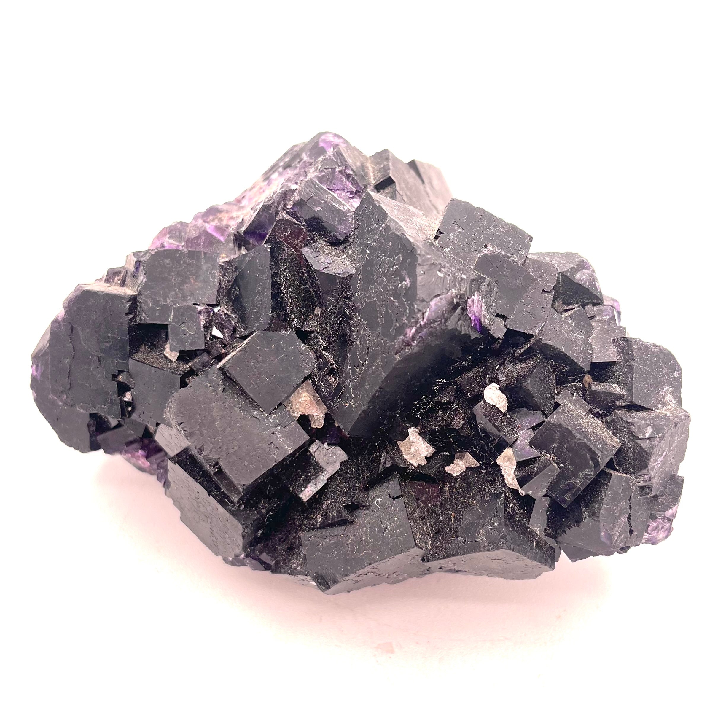 Exquisite Dark Purple Cubed Fluorite