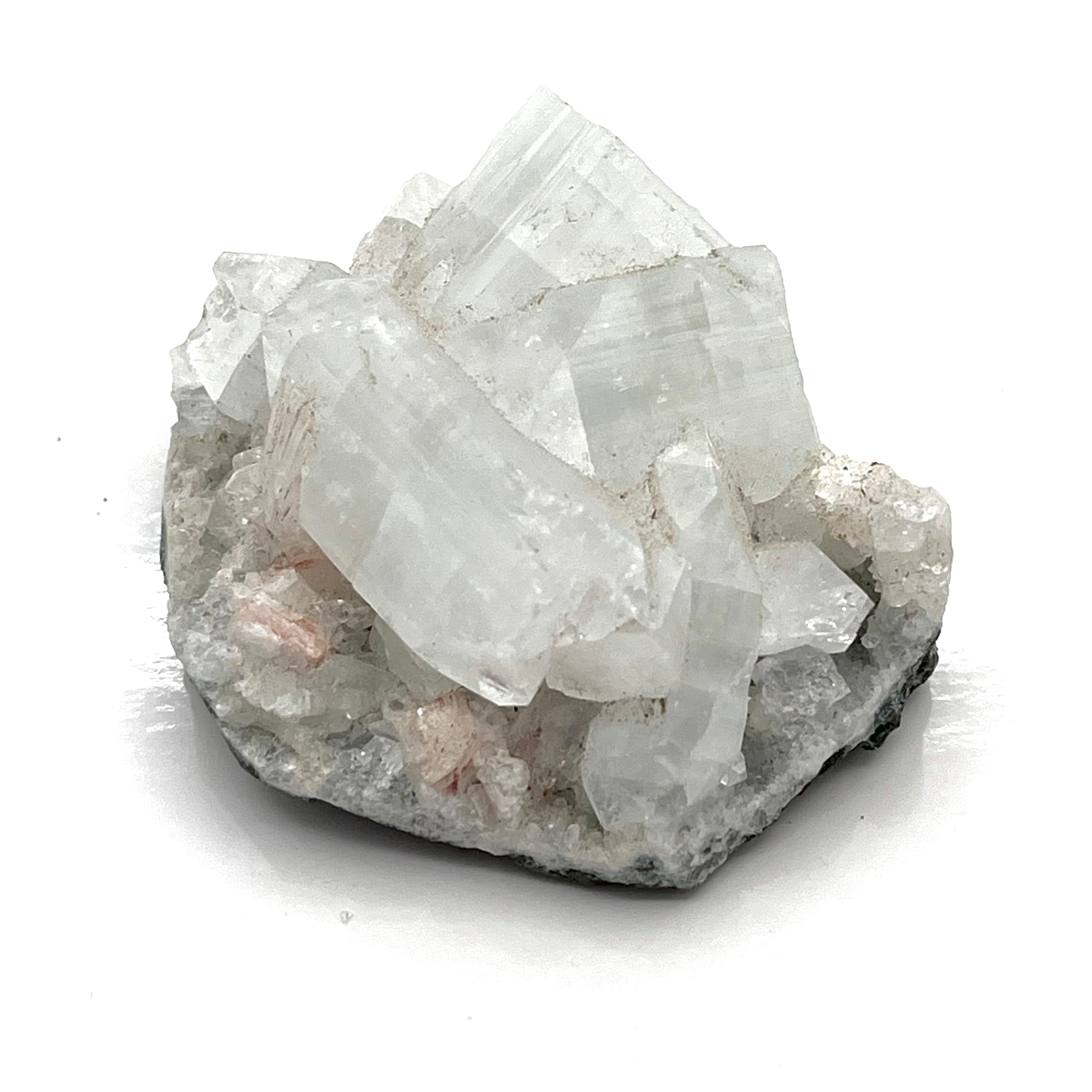 Apophyllite Cubic Cluster w/ Pink Chalcedony