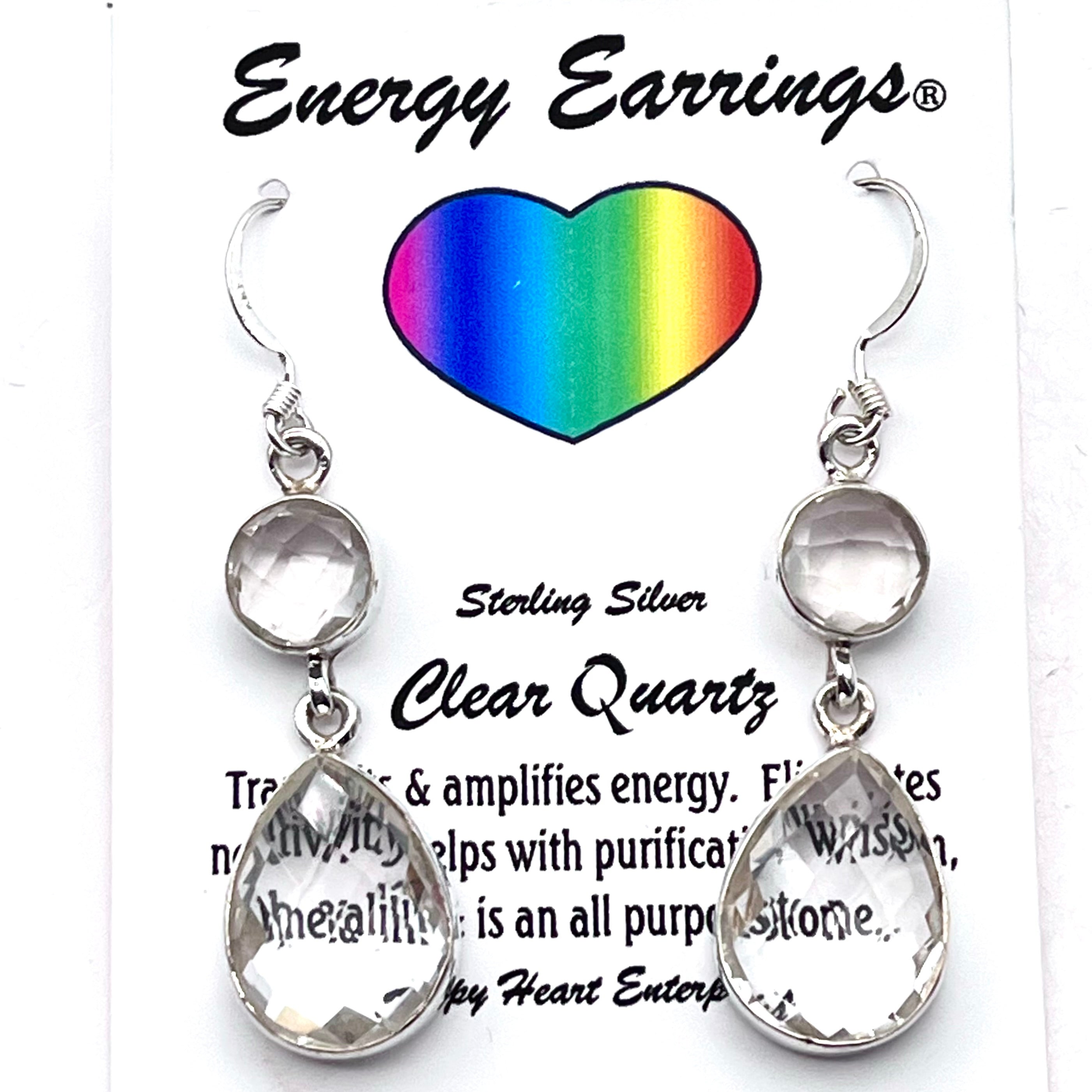 Clear Quartz Energy Earrings