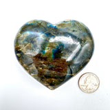 Labradorite Heart Stone