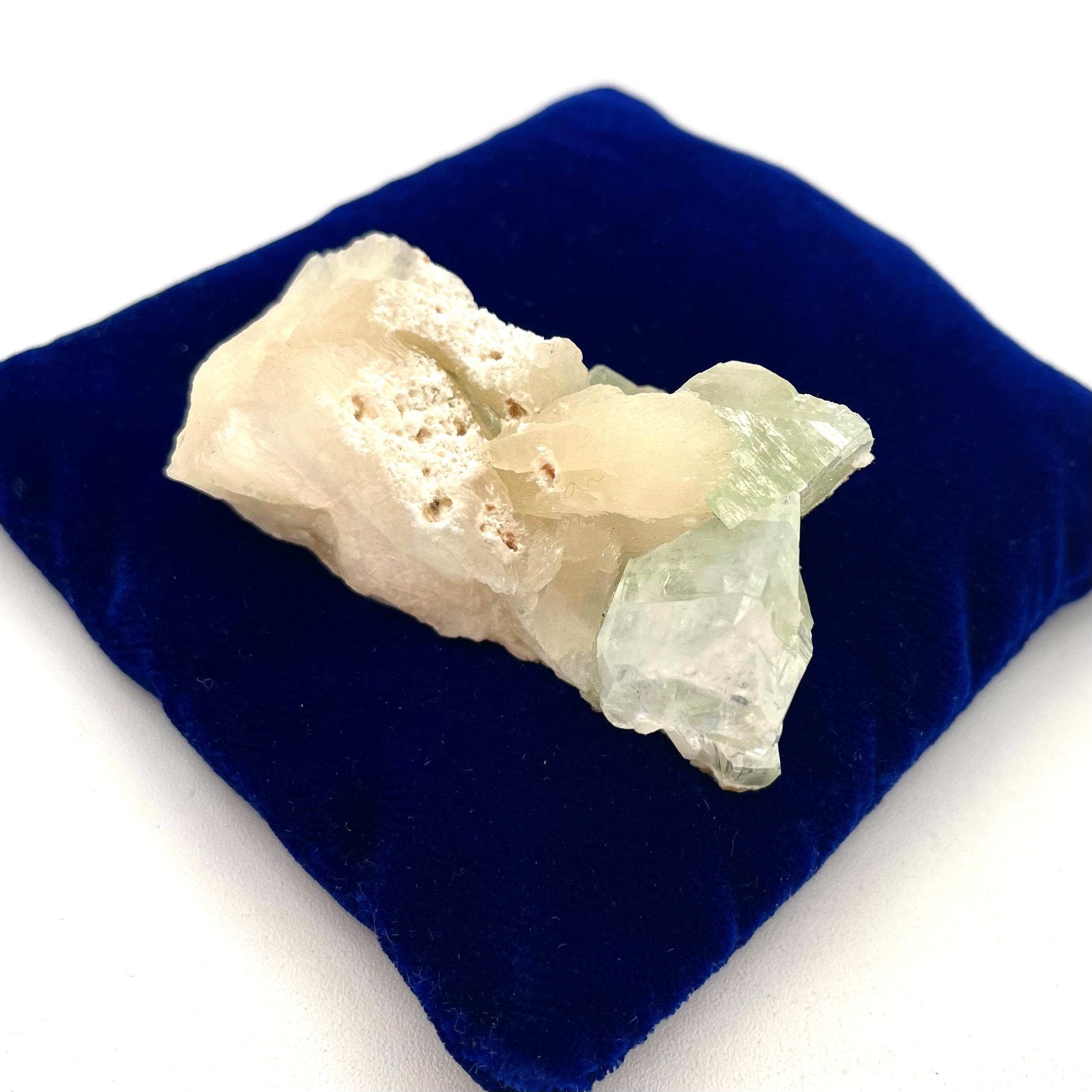 Clear Apophyllite with Stilbite