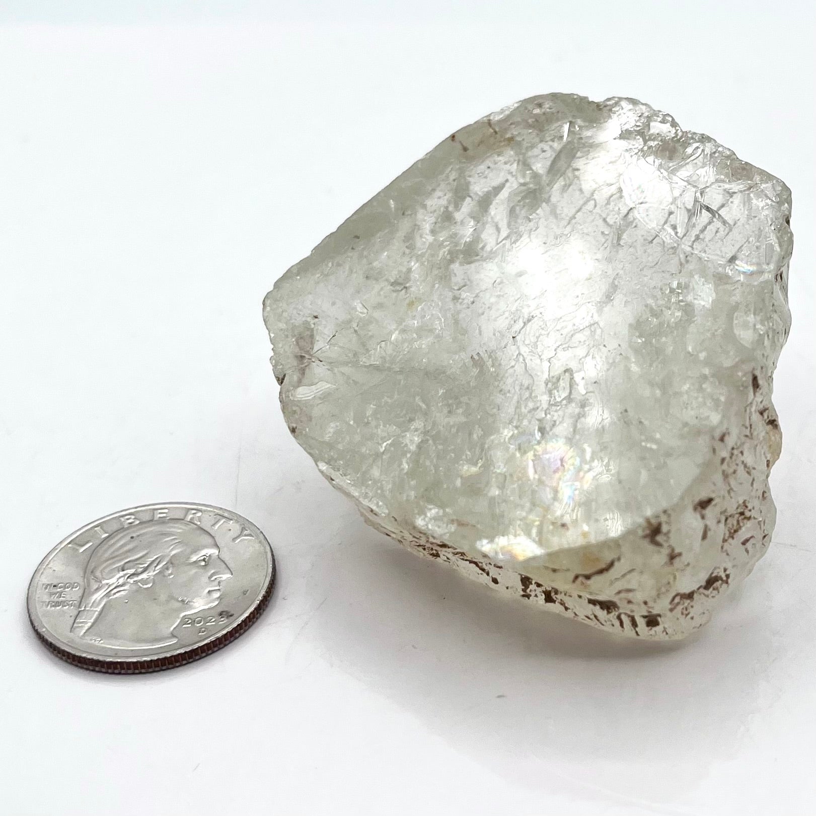 Stunning Natural Aquamarine w/ Polished Face& Rainbows