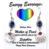 Mother of Pearl & Sapphire Energy Earrings