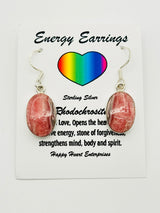 Rhodochrosite Energy Earrings