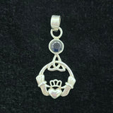 Sapphire Claddagh Pendant