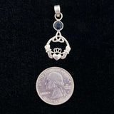 Sapphire Claddagh Pendant