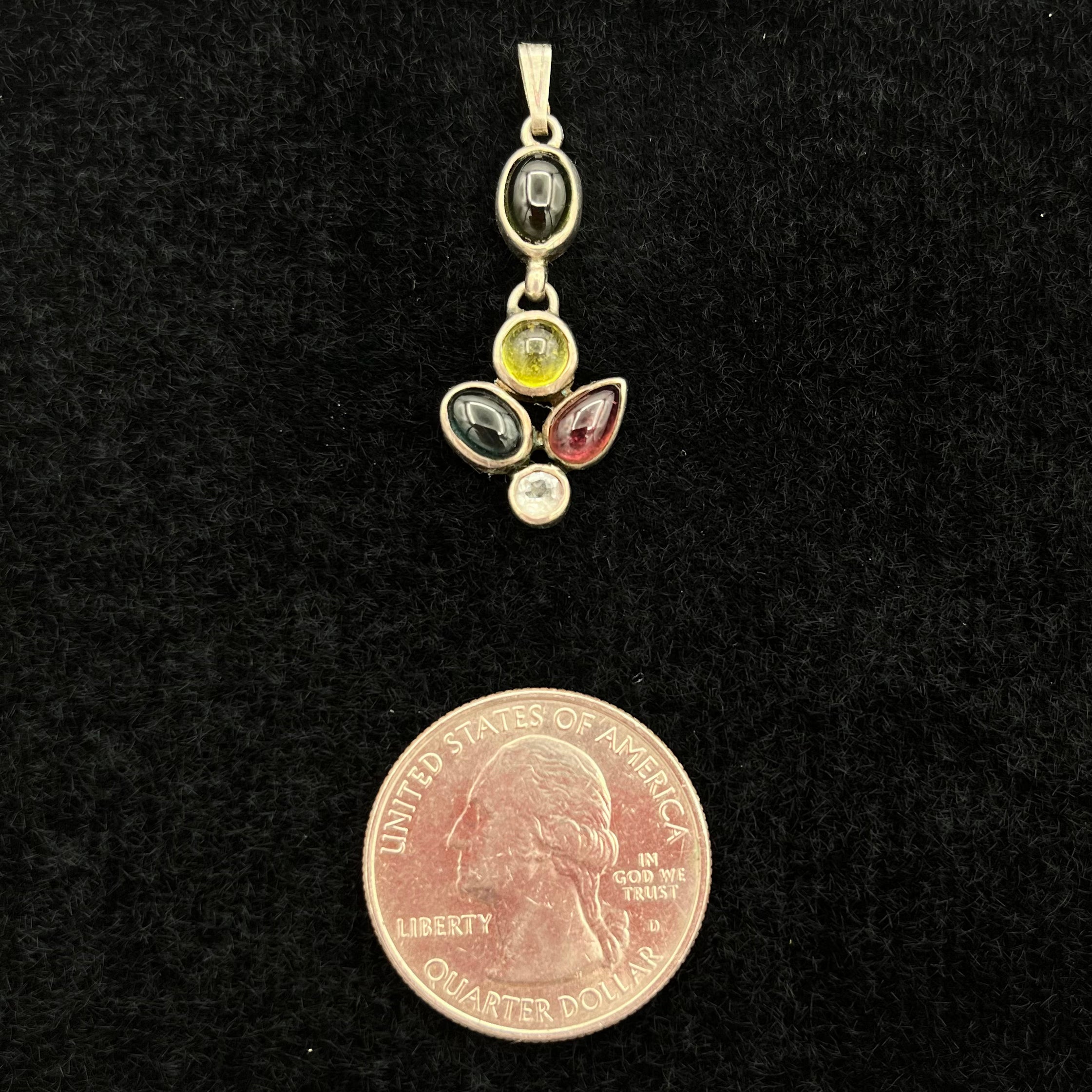 Tourmaline Pendant Multicolored