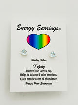 Blue Topaz Energy Earrings