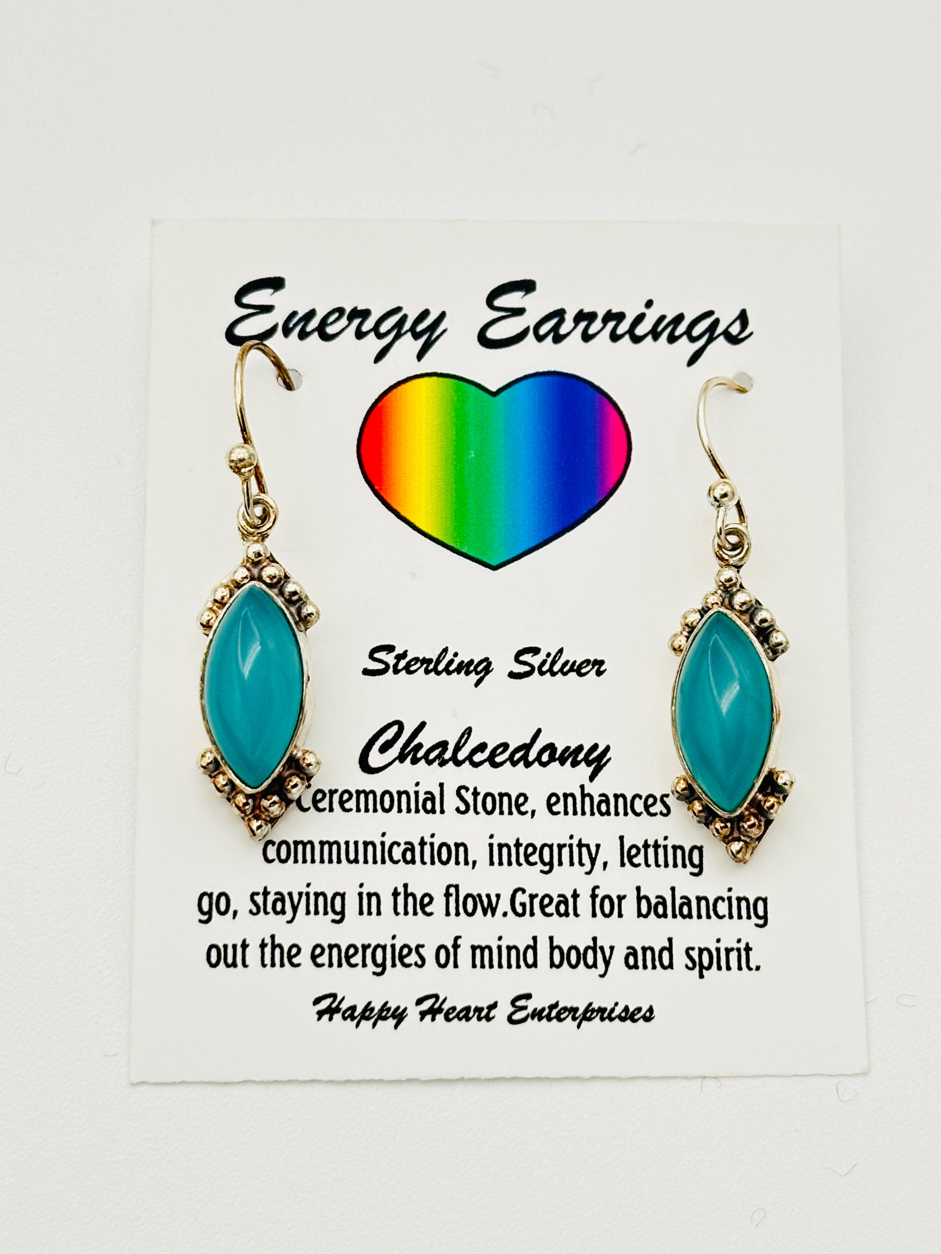Chalcedony Energy Earrings