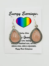 Rose Quartz Energy Earrings