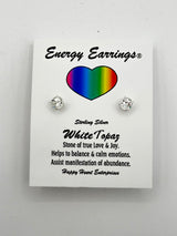 White Topaz Energy Earrings