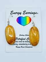 Petrified Coral Energy Earrings