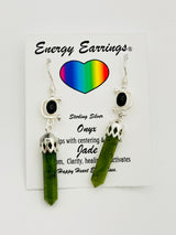 Onyx & Jade Energy Earrings