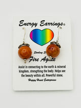 Fire Agate Energy Earrings