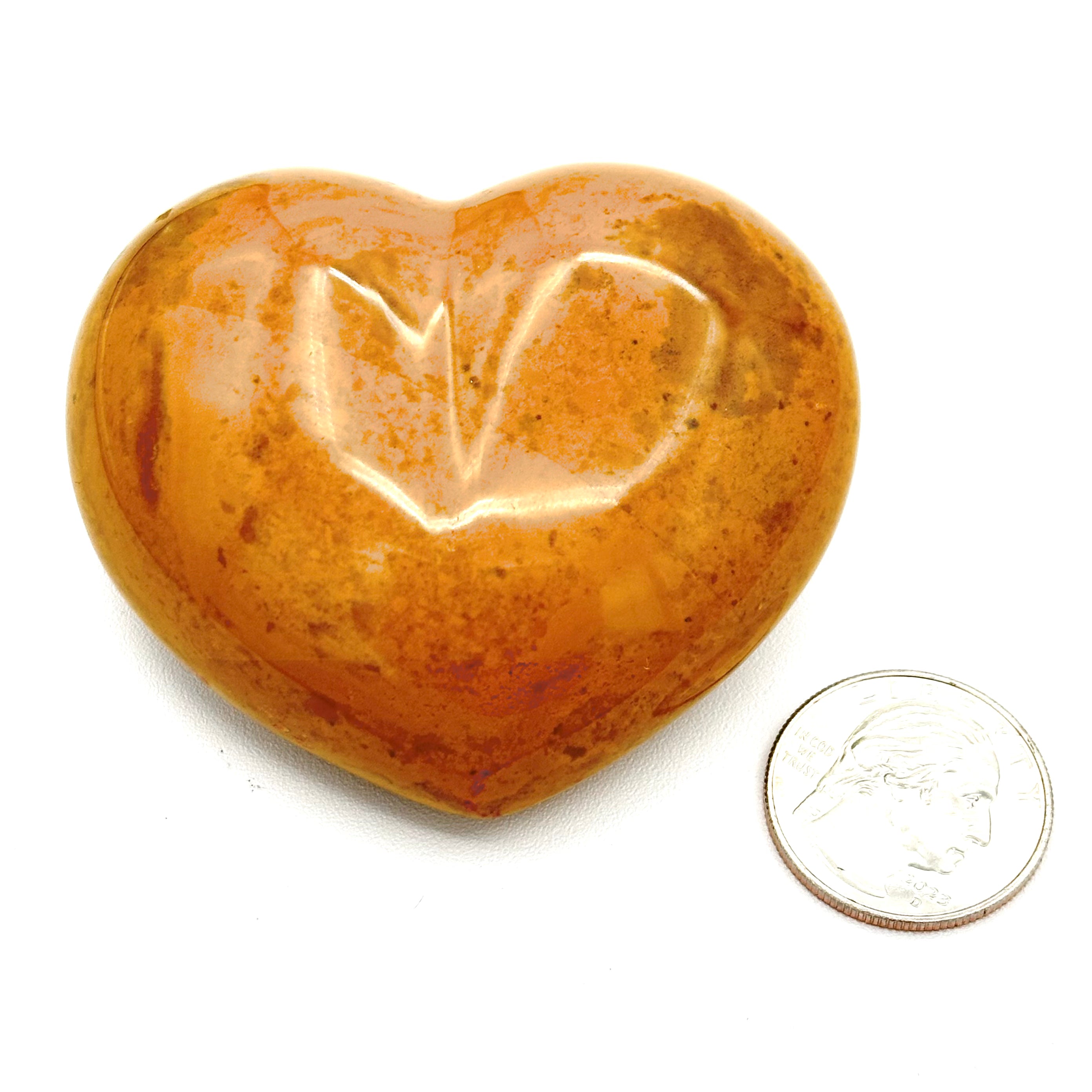 Yellow Jasper Heart Stone
