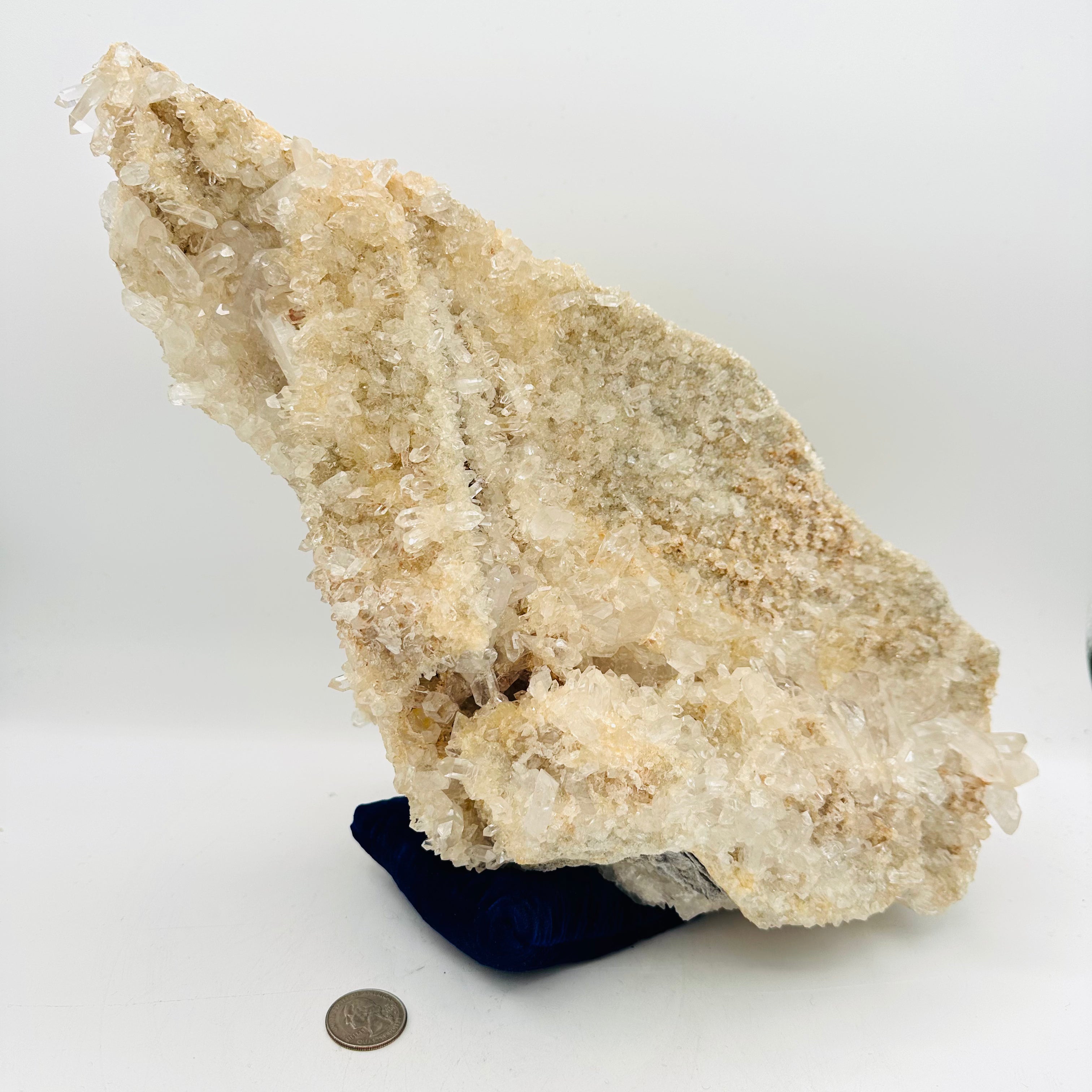 Exquisite Diamond Clear Quartz Double Sided Cluster from Coleman Mine Arkansas