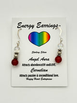 Angel Aura Carnelian Energy Earrings