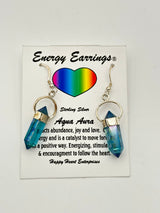 Aqua Aura Quartz Energy Earrings