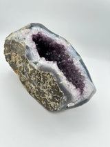 Amethyst Druzy with Calcite Point