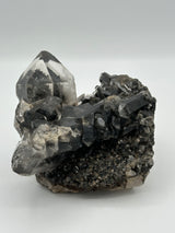 Clear Quartz Cluster with Black Chlorite