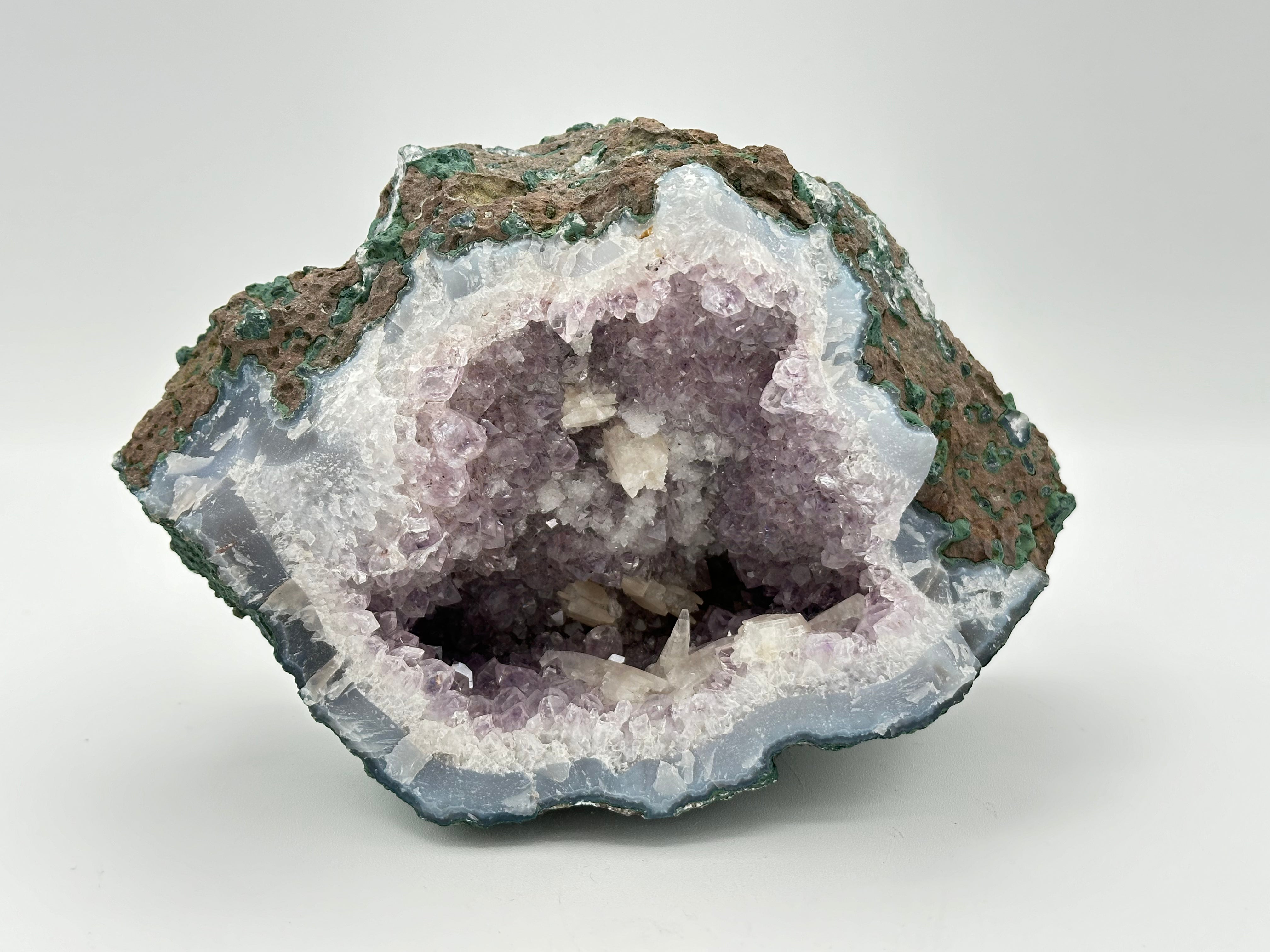 Amethyst with Calcite Points